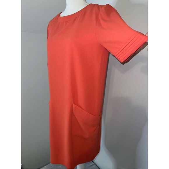 Vintage Orange MOD Pocket Mini Dress Women’s 8 - Picture 4 of 10